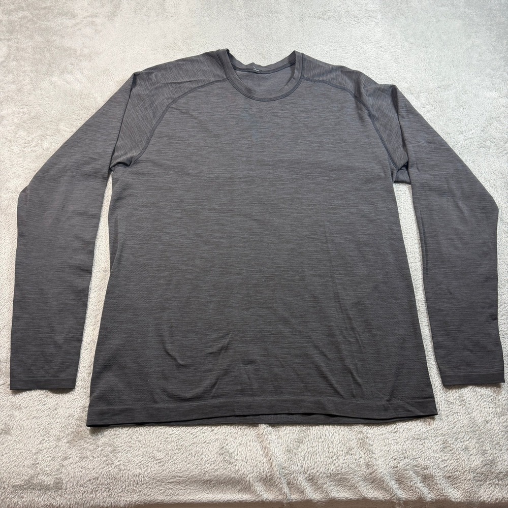 Lululemon Metal Vent Tech Long Sleeve Shirt Mens XL Heathered Gray No Stink